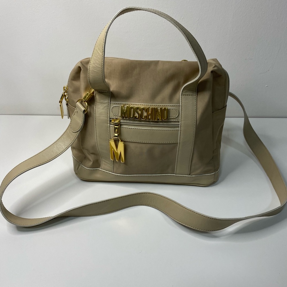Moschino Nylon Beige Crossbody